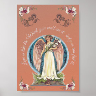 DIE LIEBE IST WIE DER WIND FLORALE INSPIRIERENDE E POSTER