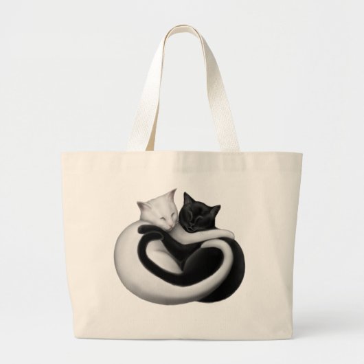 Die Liebe-Katzen-Taschen-Tasche Jumbo Stoffbeutel (Vorne)