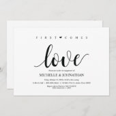 Die Liebe kommt zuerst, Engagement Partei lädt ein Einladung (Vorne/Hinten)