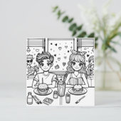 Die Liebe liegt im Air Diner | Farbseite für Erwac (Stehend Vorderseite)