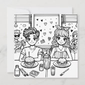 Die Liebe liegt im Air Diner | Farbseite für Erwac (Vorderseite)