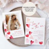 Die Liebe liegt im Brautparty des Herzens von Air Einladung