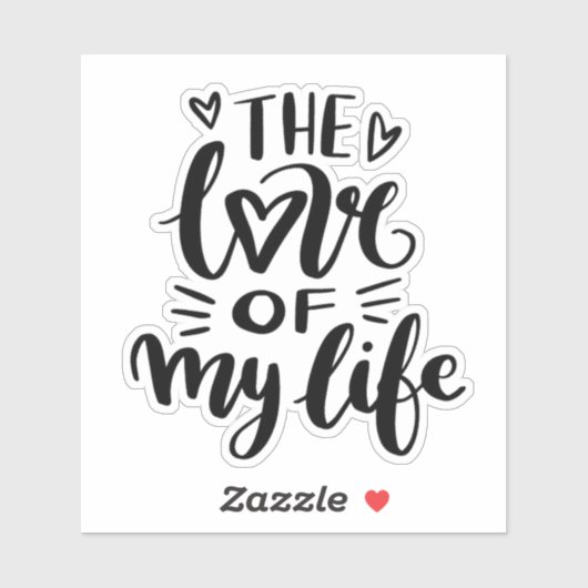 Die Liebe meines Lebensaufklebers Aufkleber (Blatt)