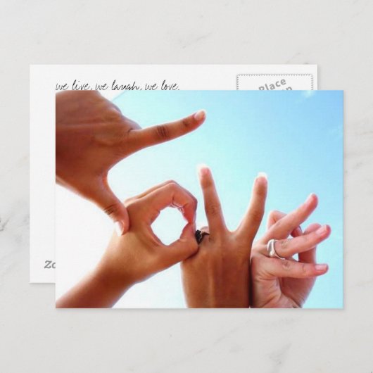 die LIEBE Postkarte (Vorne/Hinten)