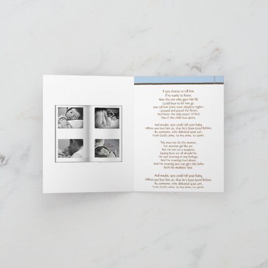 Die Liebe seiner Mutter beide. Karte (Innenseite)