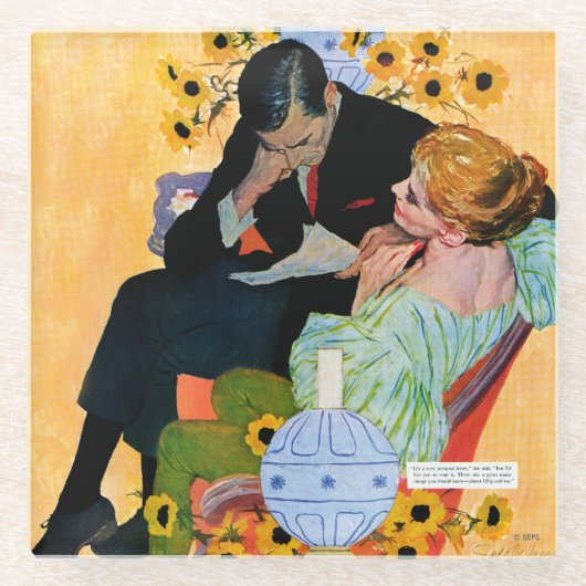 Die Liebe stirbt langsam Glasuntersetzer (Vorderseite)