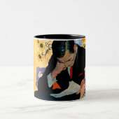 Die Liebe stirbt langsam Zweifarbige Tasse (Mittel)