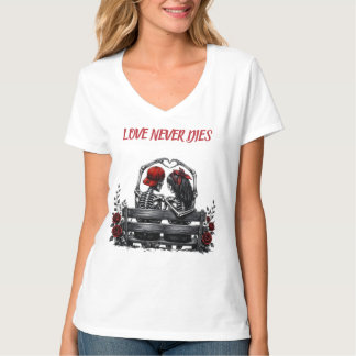 Die Liebe stirbt nie – Gothic Skelett-Paar für imm T-Shirt
