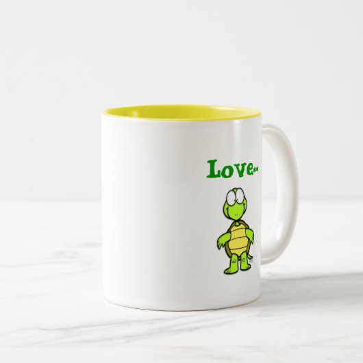 Die Liebe-Tasse Zweifarbige Tasse (VorderseiteRechts)