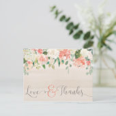 Die Liebe u. Dank, die mit Blumen sind, dankt Postkarte (Stehend Vorderseite)