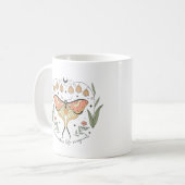 Die Liebe von Boho Mystic Moths macht das Leben ma Kaffeetasse (Vorderseite Links)
