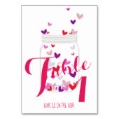 Die Liebe von Bride Candy Hearts liegt im Party de Tischnummer (Vorderseite)