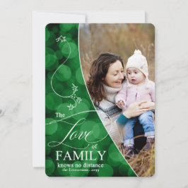 Die Liebe von Family Green Bokeh Weihnachts-Foto H Feiertagskarte