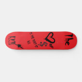 Die Liebe von Geld böse Red Doodle Christlich Skateboard (Horizontal)