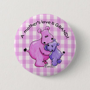 Die Liebe von Hippos-a Mutter ist groß! Button