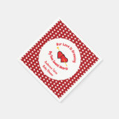 Die Liebe wächst um zwei Herzenszüge Serviette (Ecke)