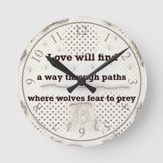 Die Liebe wird einen Weg finden Runde Wanduhr (Vorderseite)