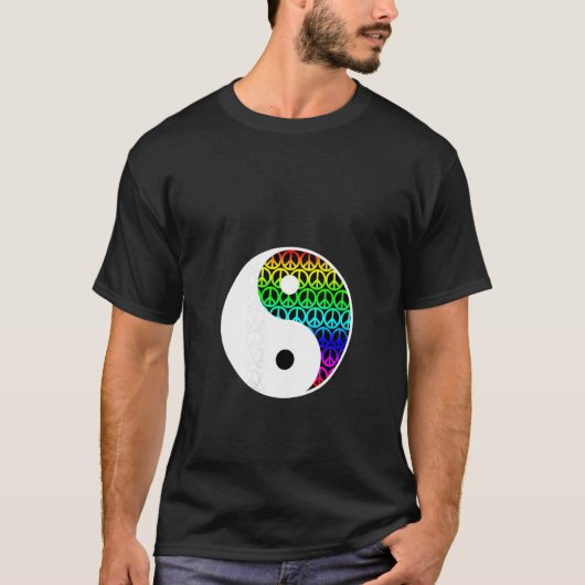 Die Liebe Yin und Yang Peace Symbol signalisieren T-Shirt (Vorderseite)