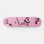 Die Liebe zum Bösen Pink Doodle Skateboard (Horizontal)