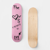 Die Liebe zum Bösen Pink Doodle Skateboard (Vorderseite)