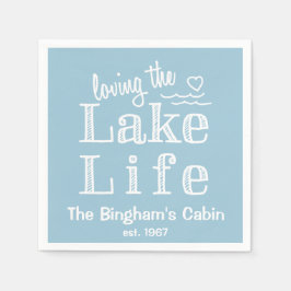 Die Liebe zum Leben am See maßgeschneidert Serviette