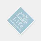 Die Liebe zum Leben am See maßgeschneidert Serviette (Ecke)