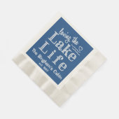 Die Liebe zum Leben am See maßgeschneidert Serviette (Ecke)