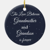 Die Liebe zwischen Großmutter und Enkel ist für im Keramik Ornament (Hinten)