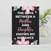 Die Liebe zwischen Mutter und Tochter Dankeskarte (Stehend Vorderseite)