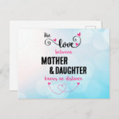 Die Liebe zwischen Mutter und Tochter Postkarte (Vorne/Hinten)