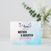 Die Liebe zwischen Mutter und Tochter Postkarte (Stehend Vorderseite)