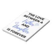 Die Liebe zwischen Vater und Tochter ist bl Notizblock (Rotiert)