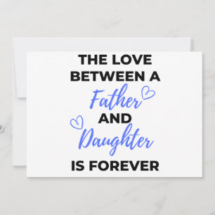 Die Liebe zwischen Vater und Tochter ist Feiertagskarte