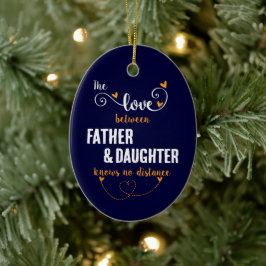 Die Liebe zwischen Vater und Tochter Keramik Ornament