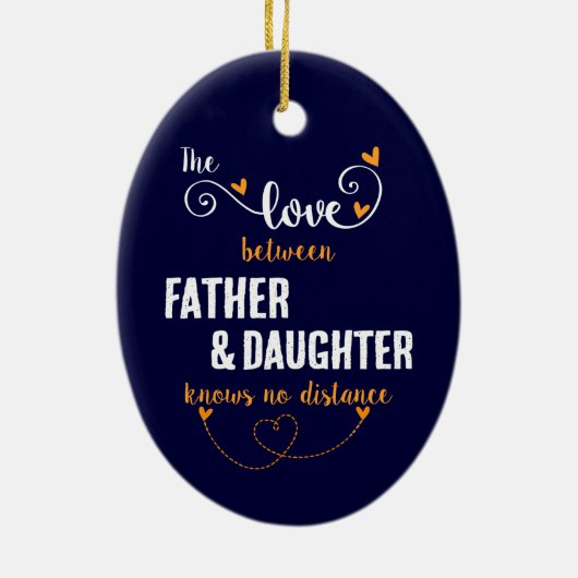 Die Liebe zwischen Vater und Tochter Keramik Ornament (Hinten)