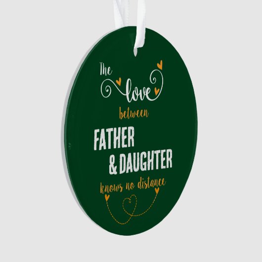 Die Liebe zwischen Vater und Tochter Ornament (Vorderseite)
