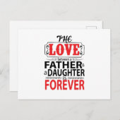 Die Liebe zwischen Vater und Tochter Postkarte (Vorne/Hinten)