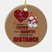 Die Liebe zwischen Vater und Tochter weiß nicht Keramik Ornament (Hinten)