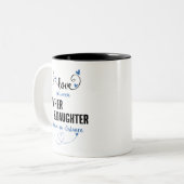 Die Liebe zwischen Vater und Tochter Zweifarbige Tasse (Vorderseite Links)