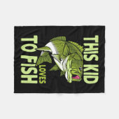 Die Lieben, die das Kind beim Fischfang hat Fleecedecke (Vorderseite (Horizontal))