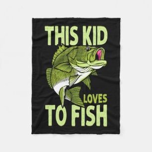 Die Lieben, die das Kind beim Fischfang hat Fleecedecke