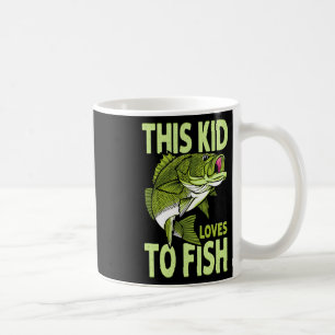 Die Lieben, die das Kind beim Fischfang hat Kaffeetasse