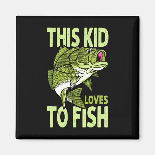 Die Lieben, die das Kind beim Fischfang hat Magnet (Vorne)
