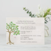 Die liebende Baumhochzeit Einladung (Stehend Vorderseite)