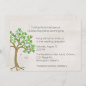 Die liebende Baumhochzeit Einladung (Vorne/Hinten)