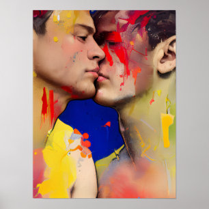 Die Liebenden Kiss Postcard Poster