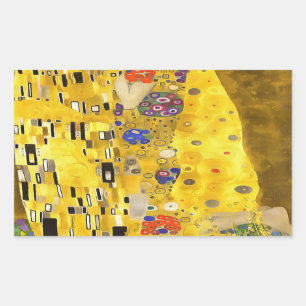 Die Liebenden küssen feine Kunst Acrylmalerei Rechteckiger Aufkleber