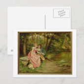 Die Liebenden (Öl auf Leinwand) Postkarte (Vorne/Hinten)