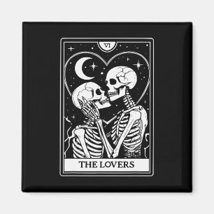 Die Liebenden Tarotkarte - Kissing Skeletons - Hal Magnet