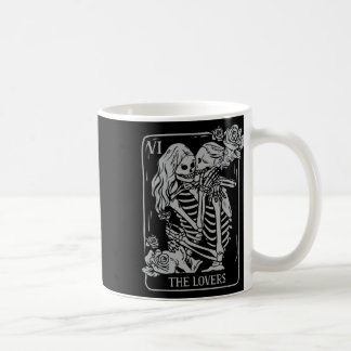 Die Liebenden Tarotkarte Okkult Goth küssende Lesb Kaffeetasse